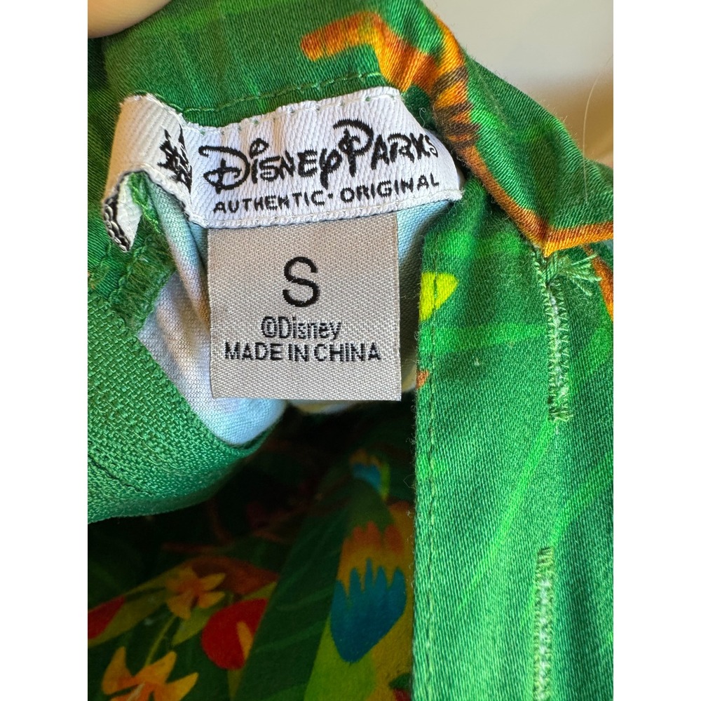 Disney Parks Enchanted Tiki Room Dress Womens S Green Excellent Tropical Tiki - Picture 5 of 5